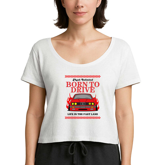 Born To Drıve Bmw Beyaz Kadın Tişört