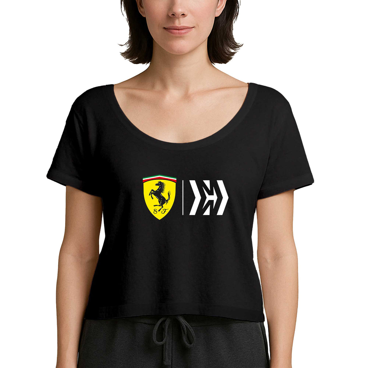 Scuderia Ferrari Mission Siyah Kadın Tişört