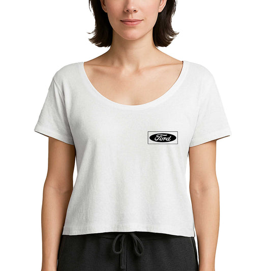 Ford Logo Black Beyaz Kadın Tişört