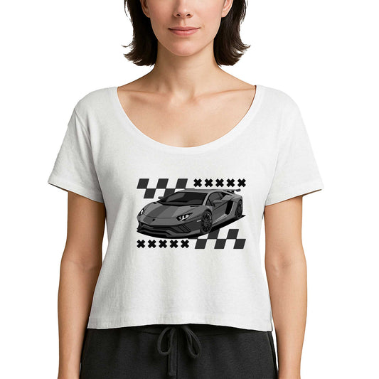 Lamborghini Huracan Beyaz Kadın Tişört