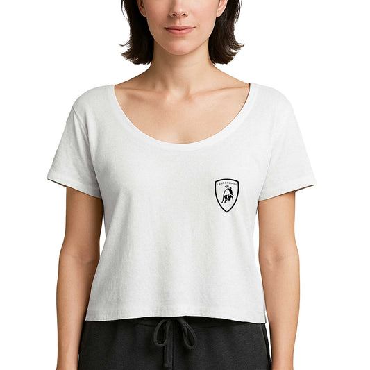 Lamborghini Logo Black Beyaz Kadın Tişört