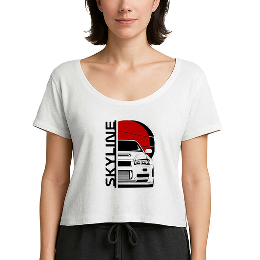 Skyline Beyaz Kadın Tişört