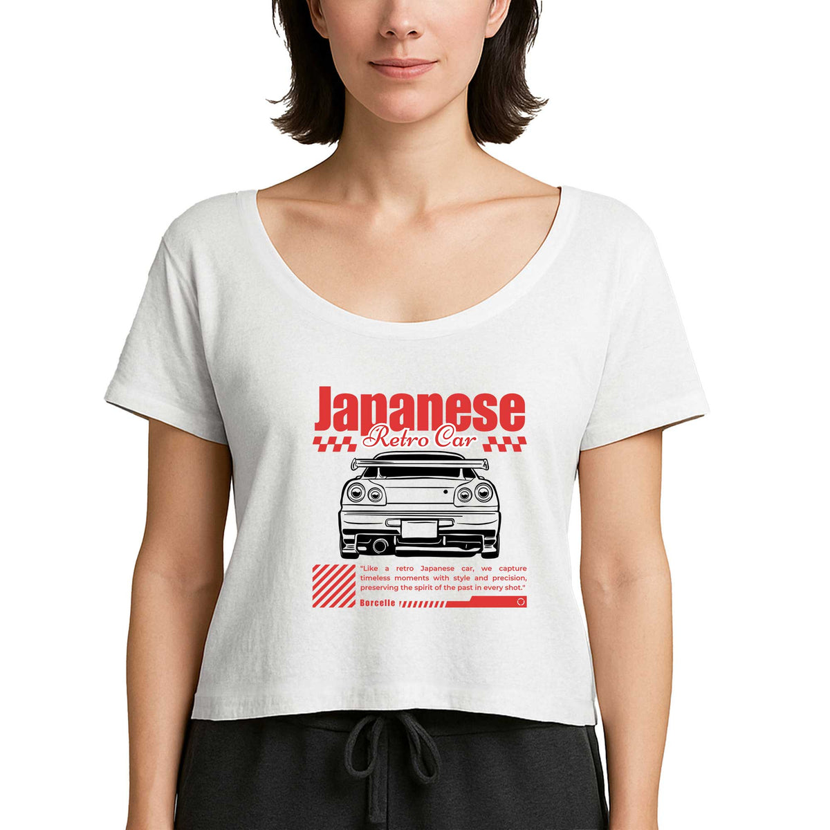 Japanese GTR Beyaz Kadın Tişört