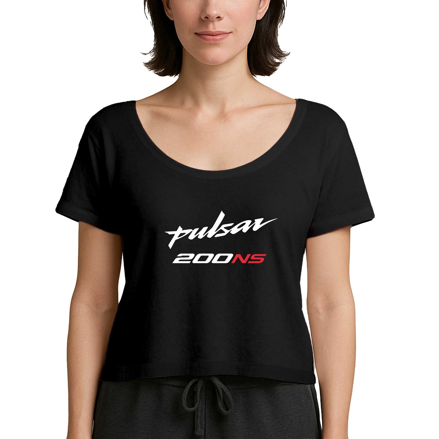 Pulsar NS200 Text Siyah Kadın Tişört