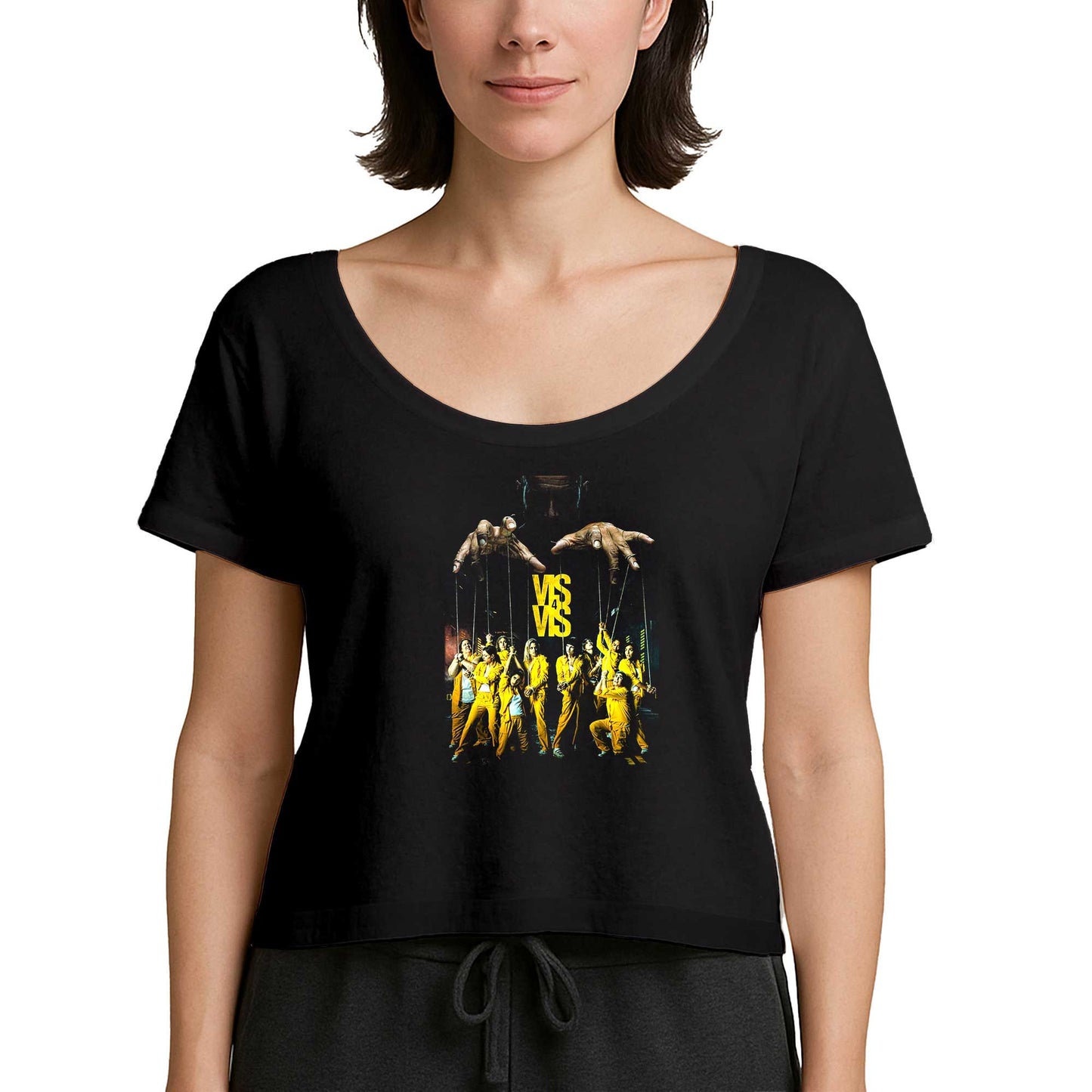 Vis A Vis Siyah Kadın Tişört