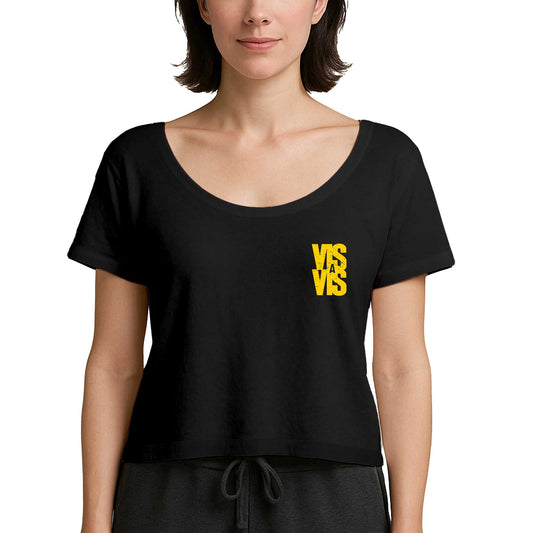 Vis A Vis Logo Siyah Kadın Tişört