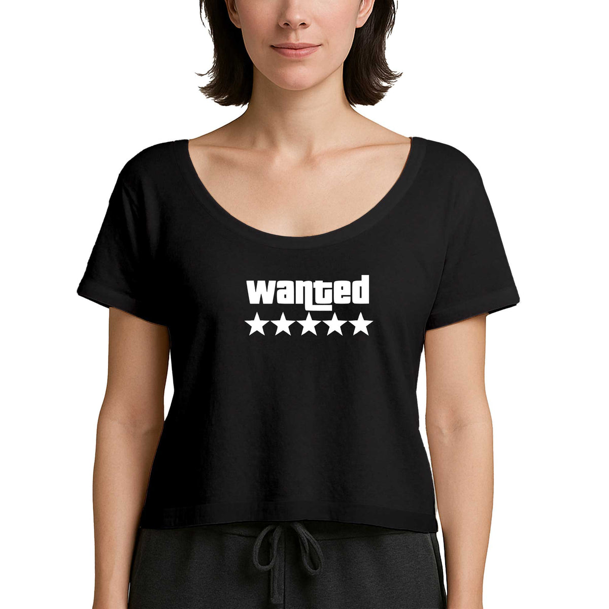 Wanted White Siyah Kadın Tişört
