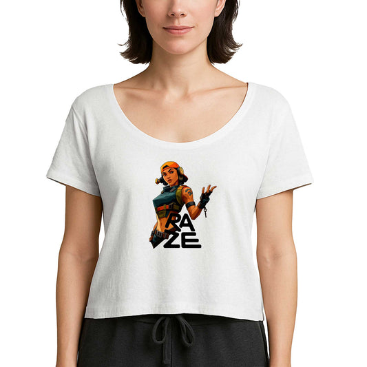 Valorant Raze Beyaz Kadın Tişört