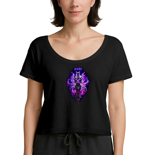 League Of Legends Ahrı Siyah Kadın Tişört