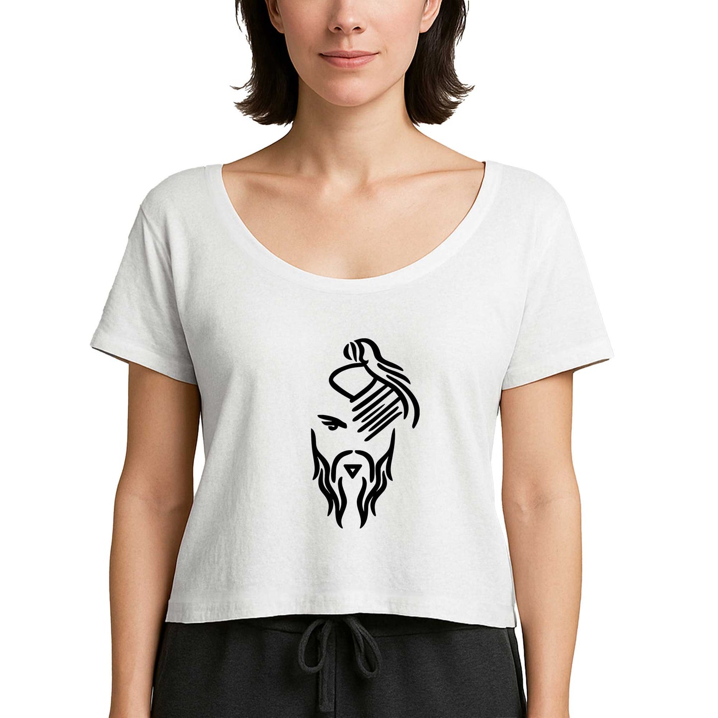 Hayko Cepkin Yeni Logo Black Beyaz Kadın Tişört