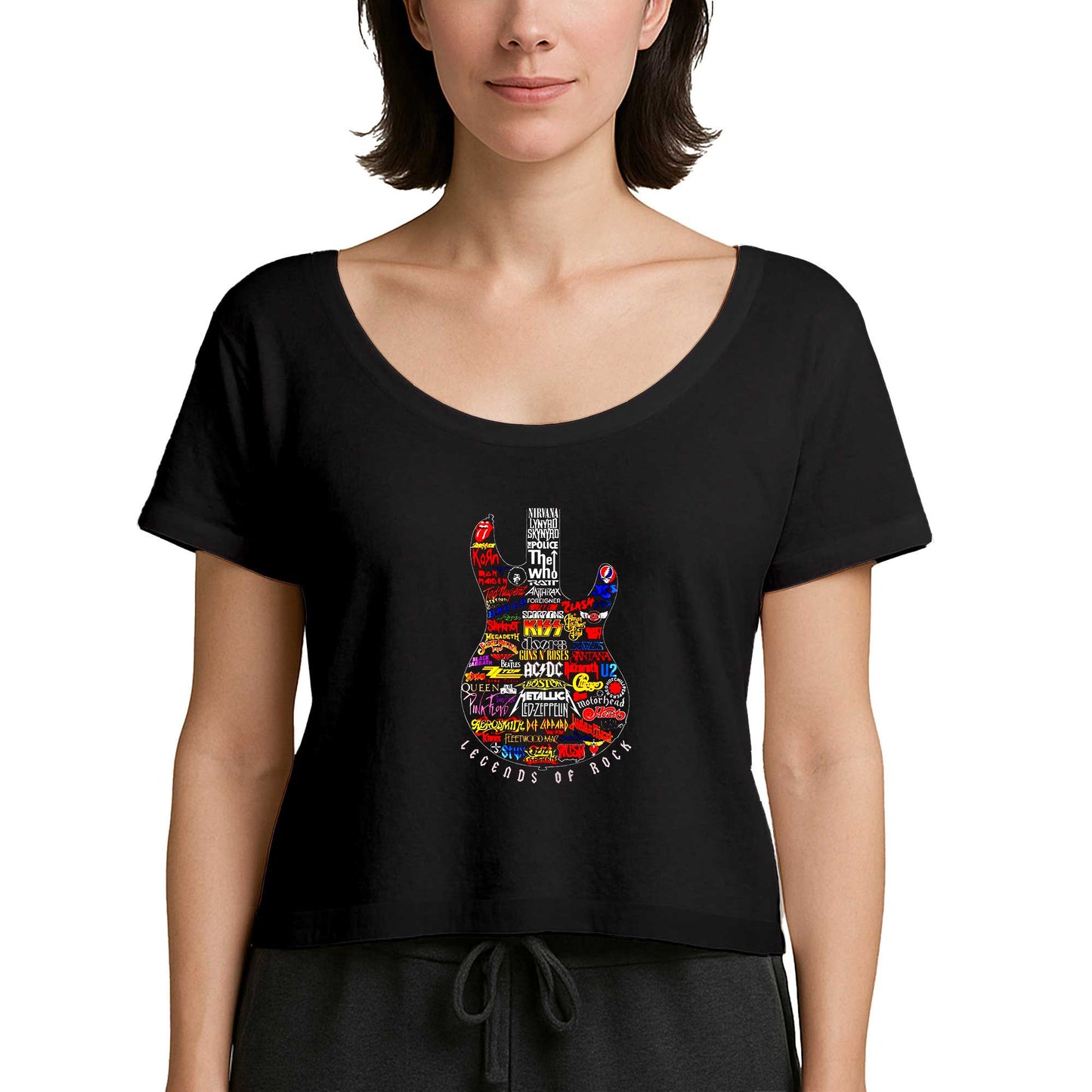 Legends Rock Siyah Kadın Tişört