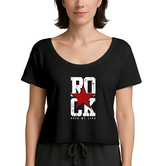 Rock My Life Siyah Kadın Tişört