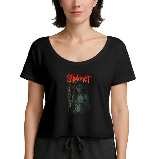 Slipknot Female Skeleton Hot Siyah Kadın Tişört