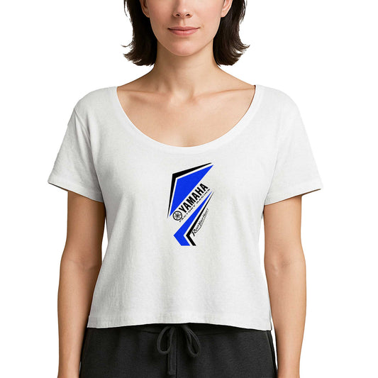 Yamaha Racing Revission Logo Beyaz Kadın Tişört