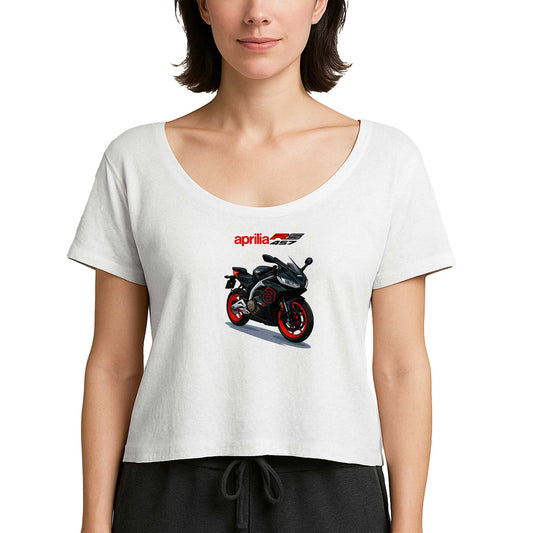 Aprilia 457RS Beyaz Kadın Tişört