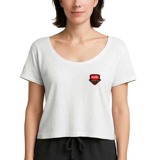 Aprilia Racing Logo Beyaz Kadın Tişört