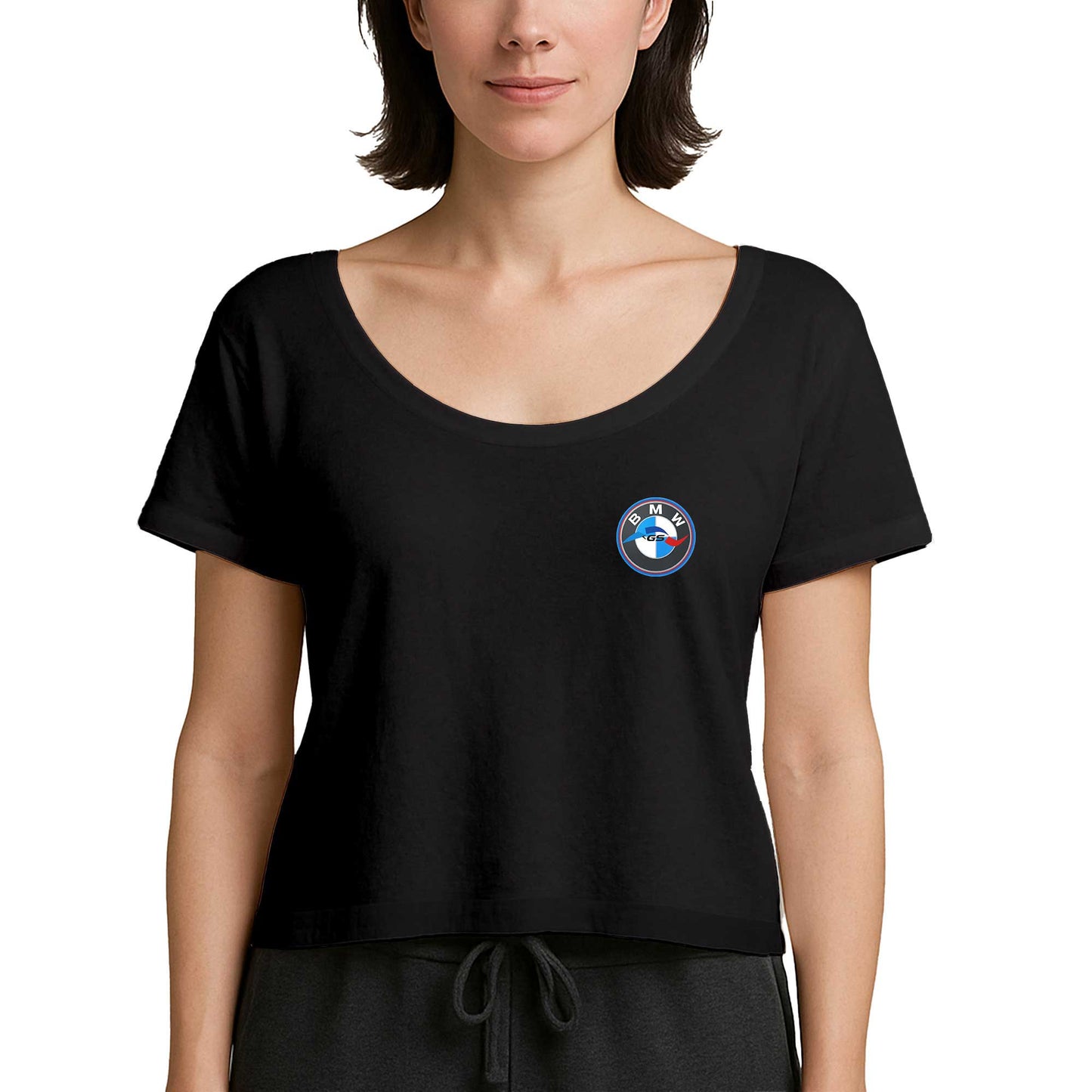 Bmw GS Logo Siyah Kadın Tişört