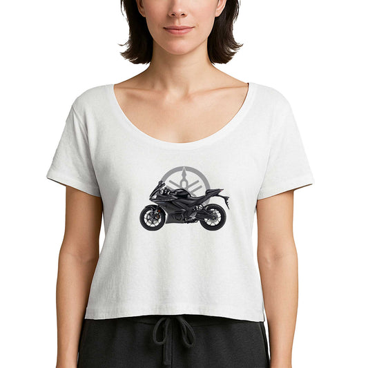 Yamaha R25 Vs Logo Beyaz Kadın Tişört