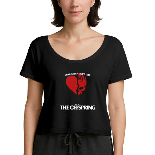 The Offspring Anti Valentine's Day Siyah Kadın Tişört