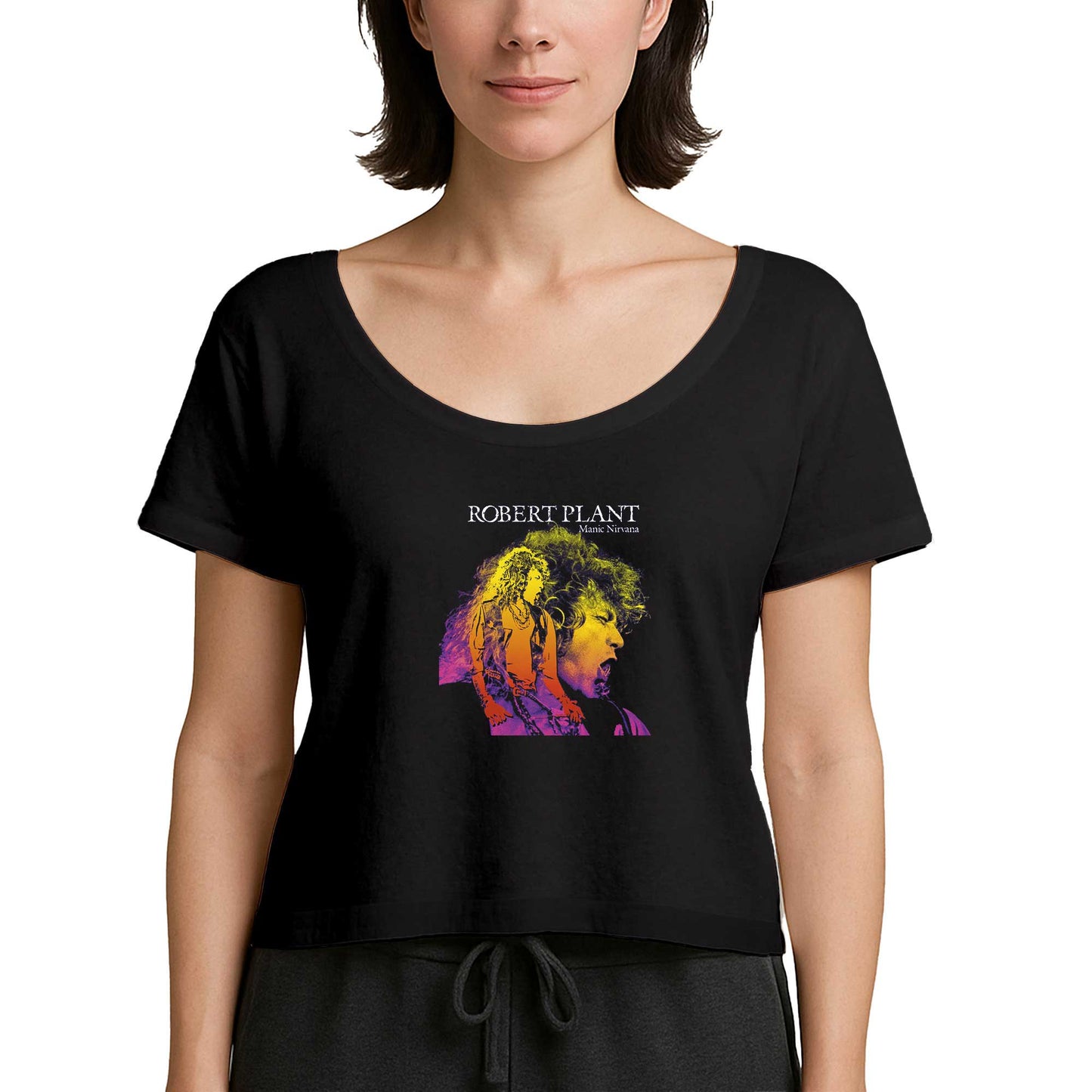 Robert Plant Manic Nirvana Siyah Kadın Tişört