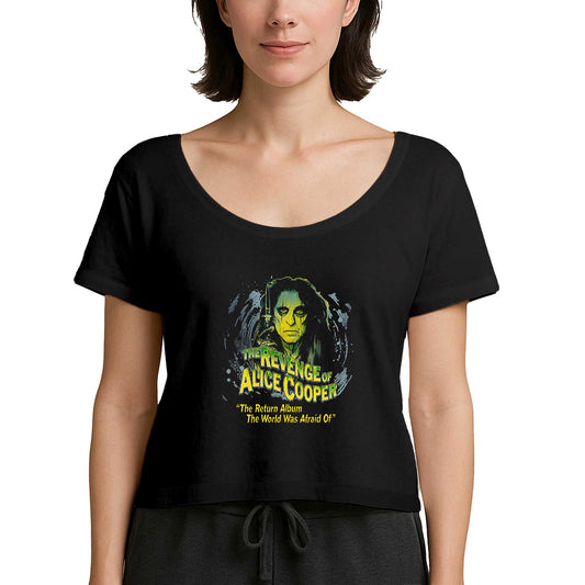 Alice Cooper The Revenge of Face Siyah Kadın Tişört