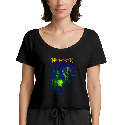 Megadeth Rust in Peace Alien Siyah Kadın Tişört