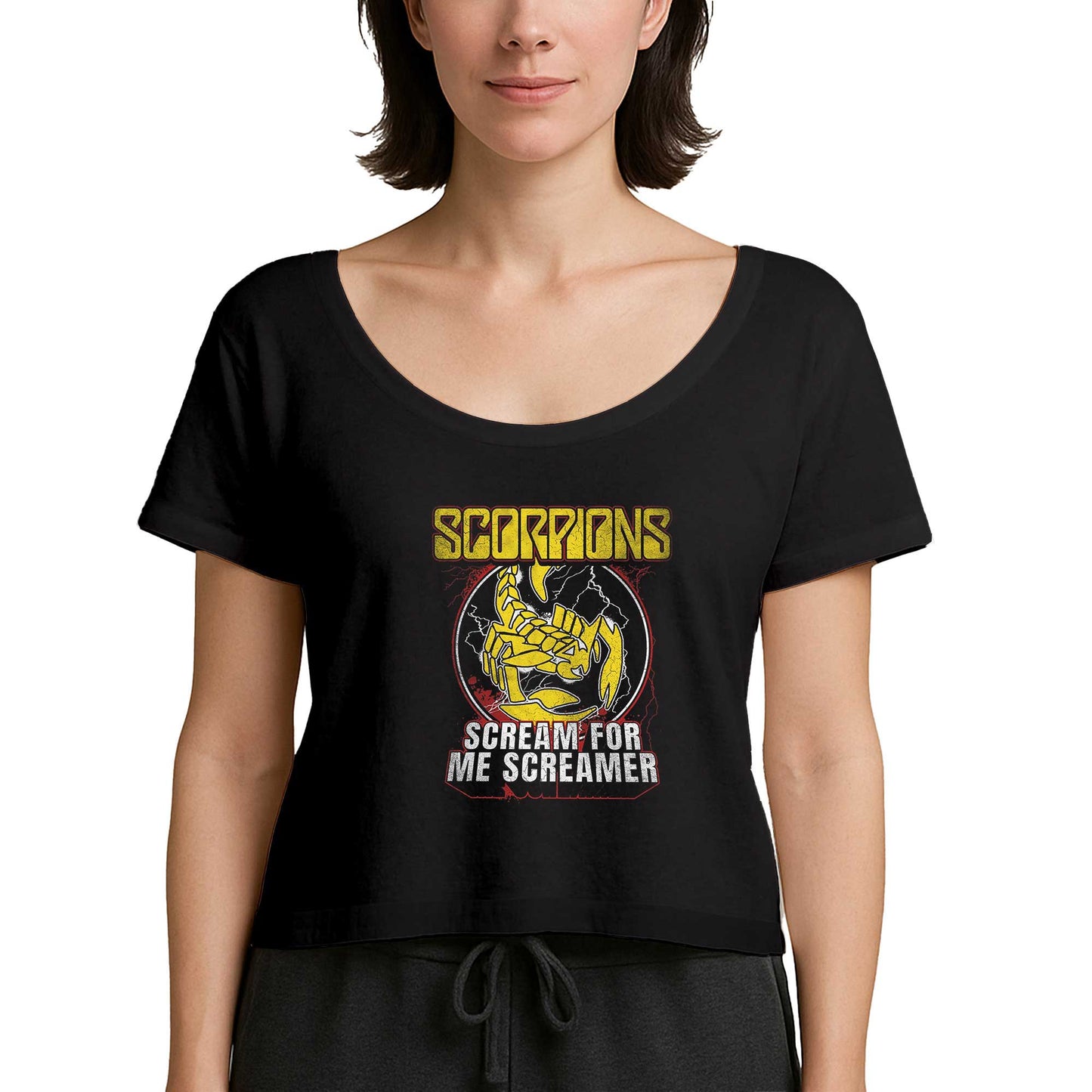 Scorpions Scream For Me Screamer Siyah Kadın Tişört