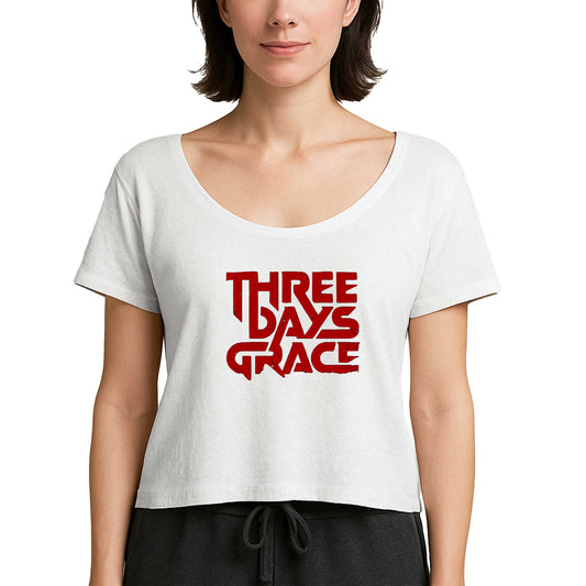 Three Days Grace Text Beyaz Kadın Tişört