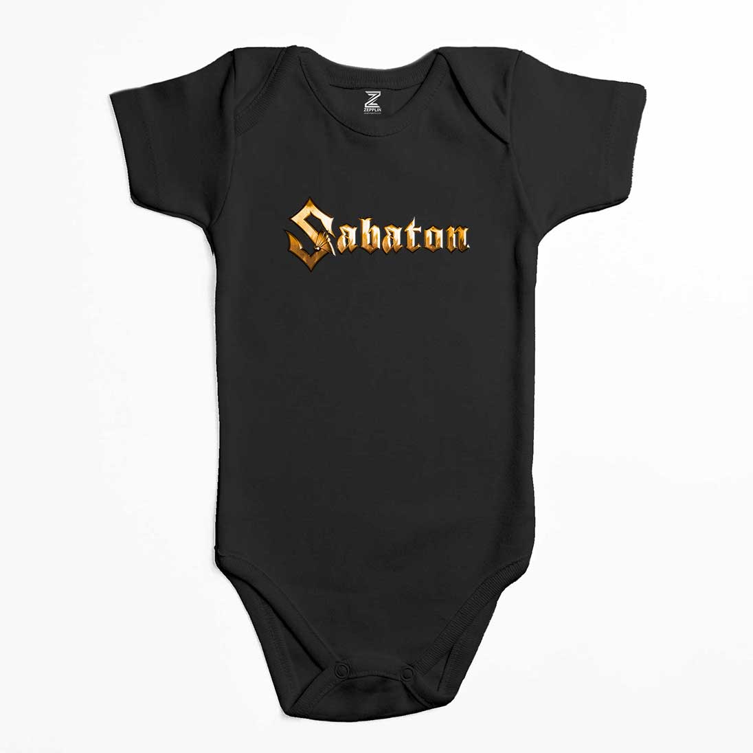 Sabaton Logo Gold Renkli Bebek Body Zıbın