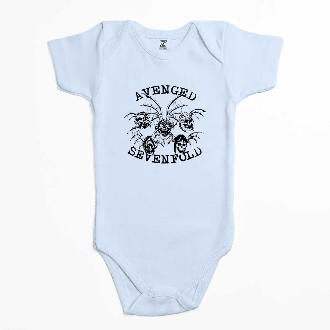 Avenged Sevenfold Smile Skulls Renkli Bebek Body Zıbın