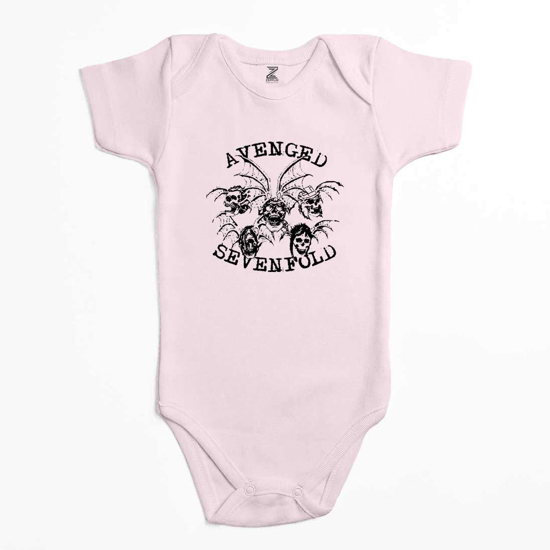 Avenged Sevenfold Smile Skulls Renkli Bebek Body Zıbın