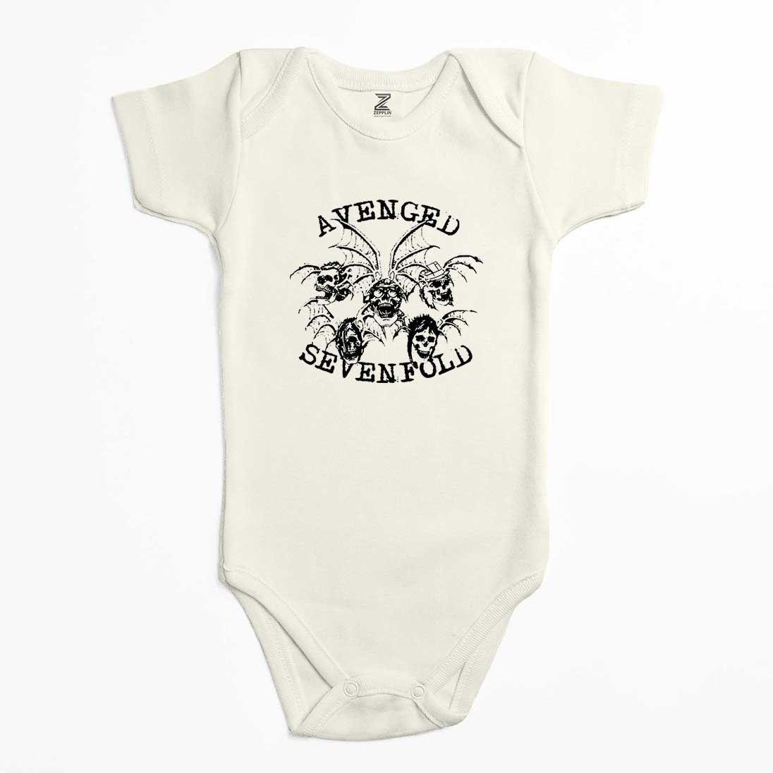 Avenged Sevenfold Smile Skulls Renkli Bebek Body Zıbın