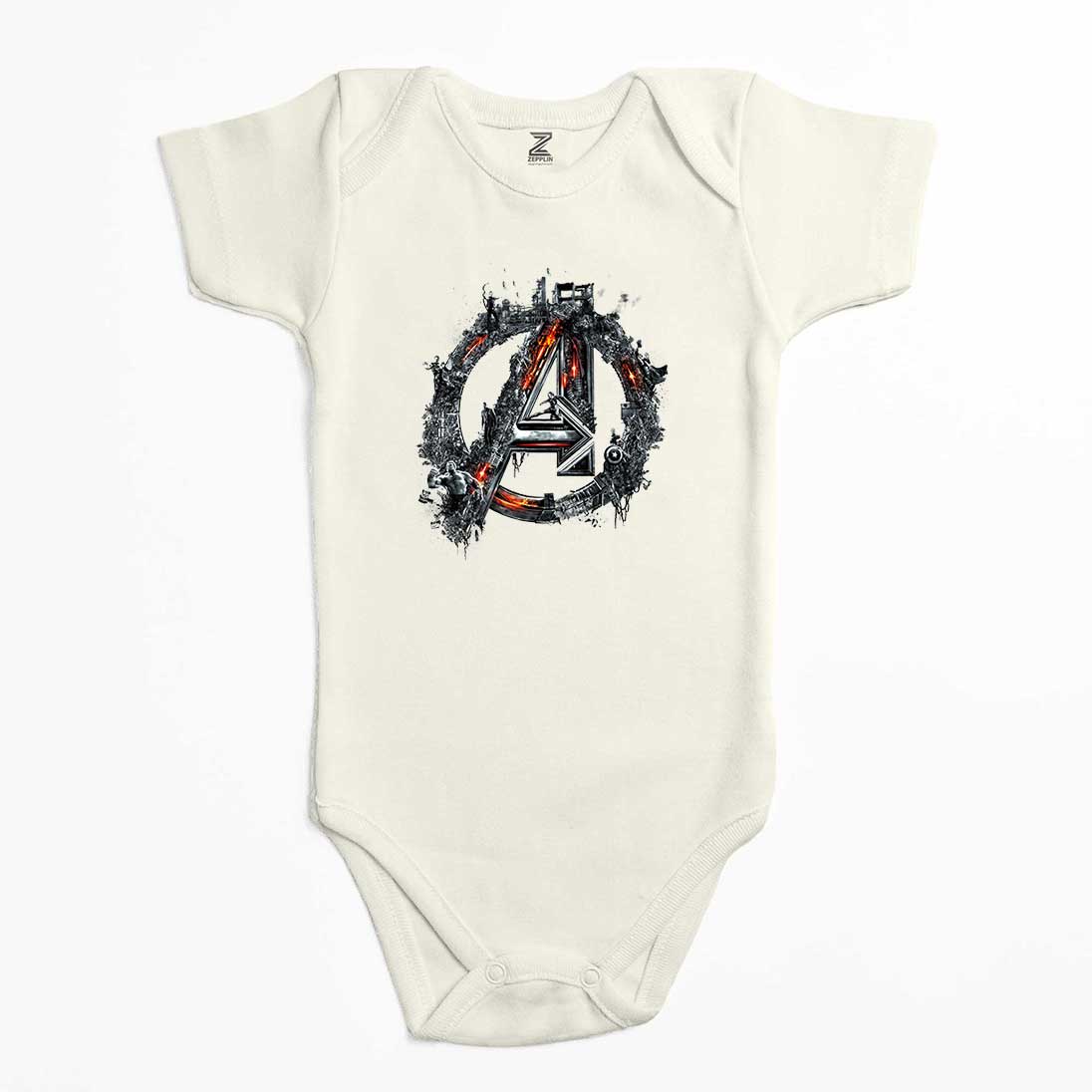 Avengers Logo 2 Renkli Bebek Body Zıbın