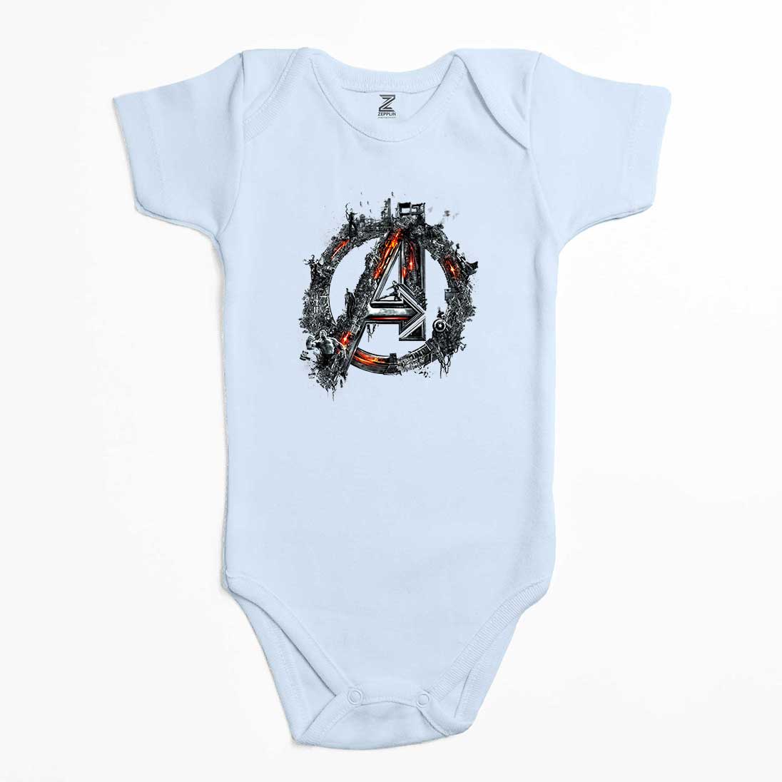 Avengers Logo 2 Renkli Bebek Body Zıbın