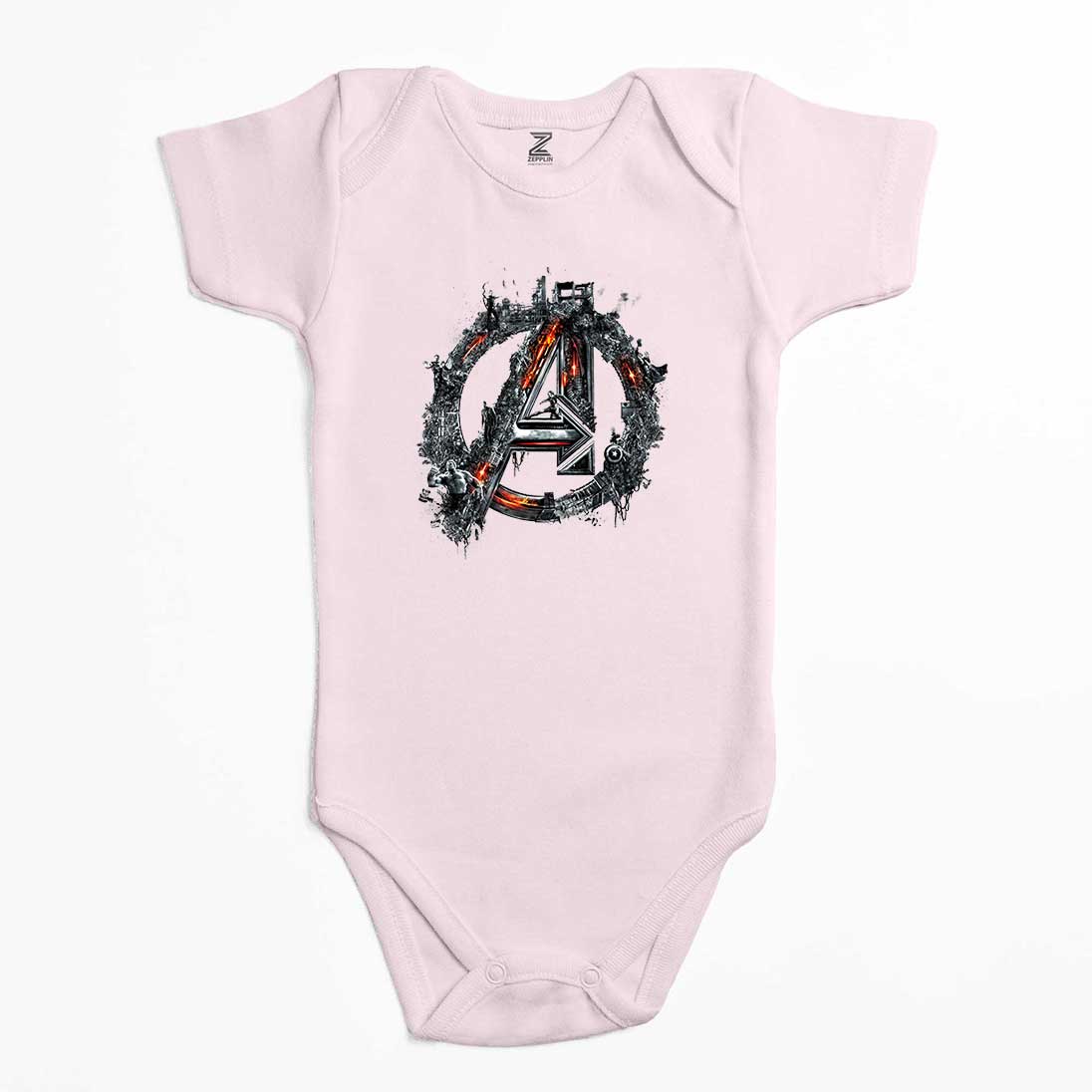 Avengers Logo 2 Renkli Bebek Body Zıbın