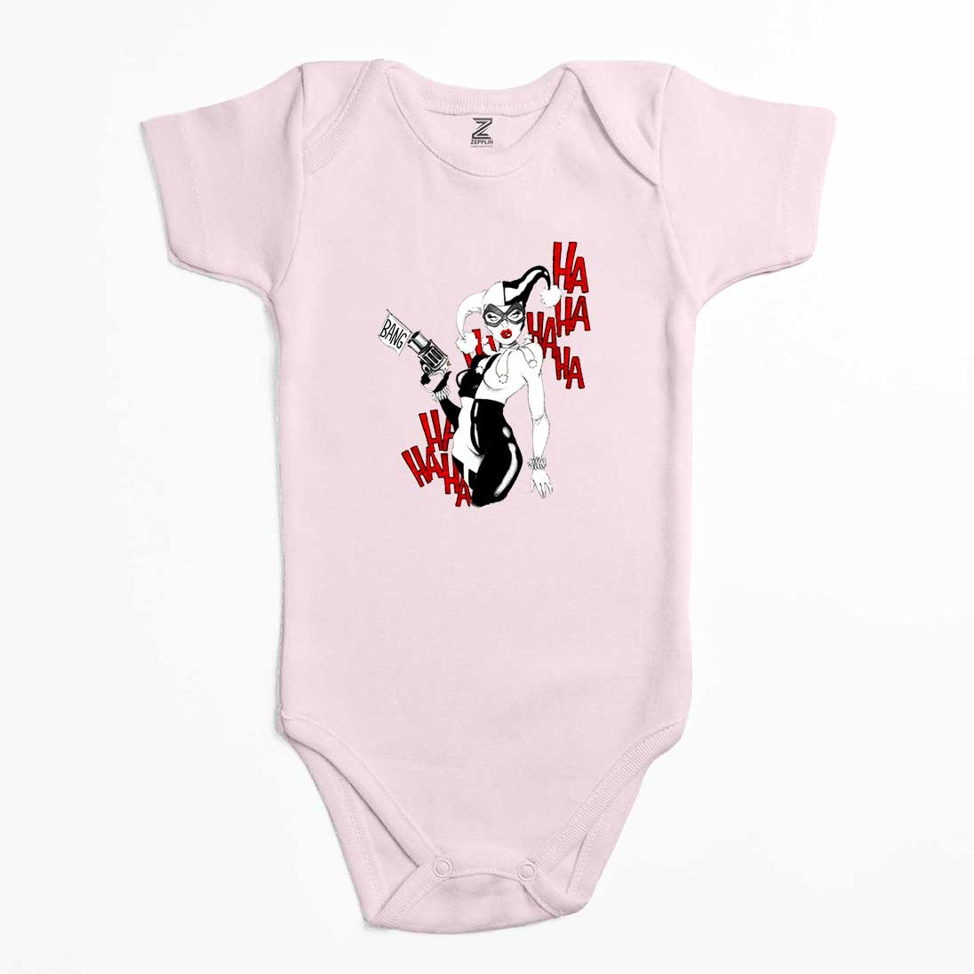 Harley Quinn Bang Renkli Bebek Body Zıbın