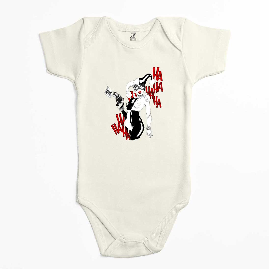 Harley Quinn Bang Renkli Bebek Body Zıbın