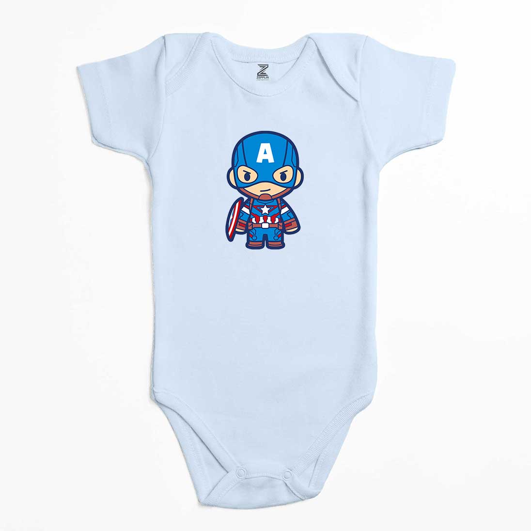 Captain America Animation Renkli Bebek Body Zıbın