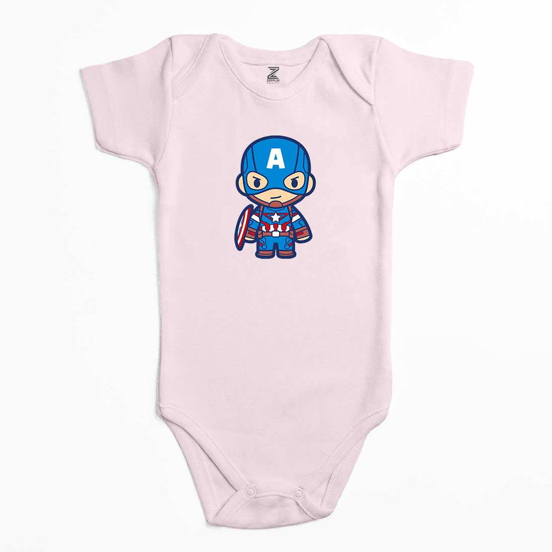 Captain America Animation Renkli Bebek Body Zıbın