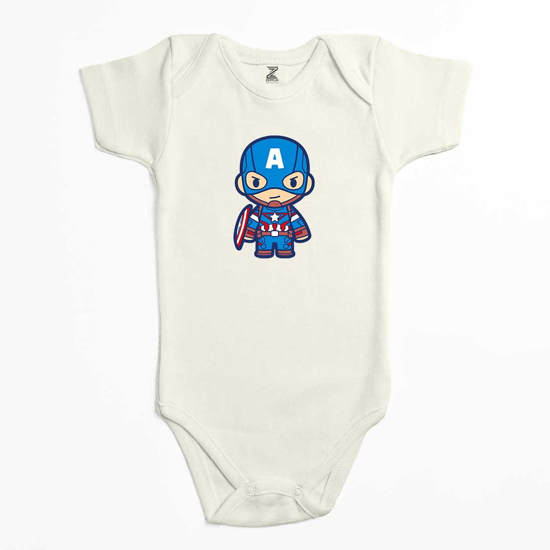 Captain America Animation Renkli Bebek Body Zıbın