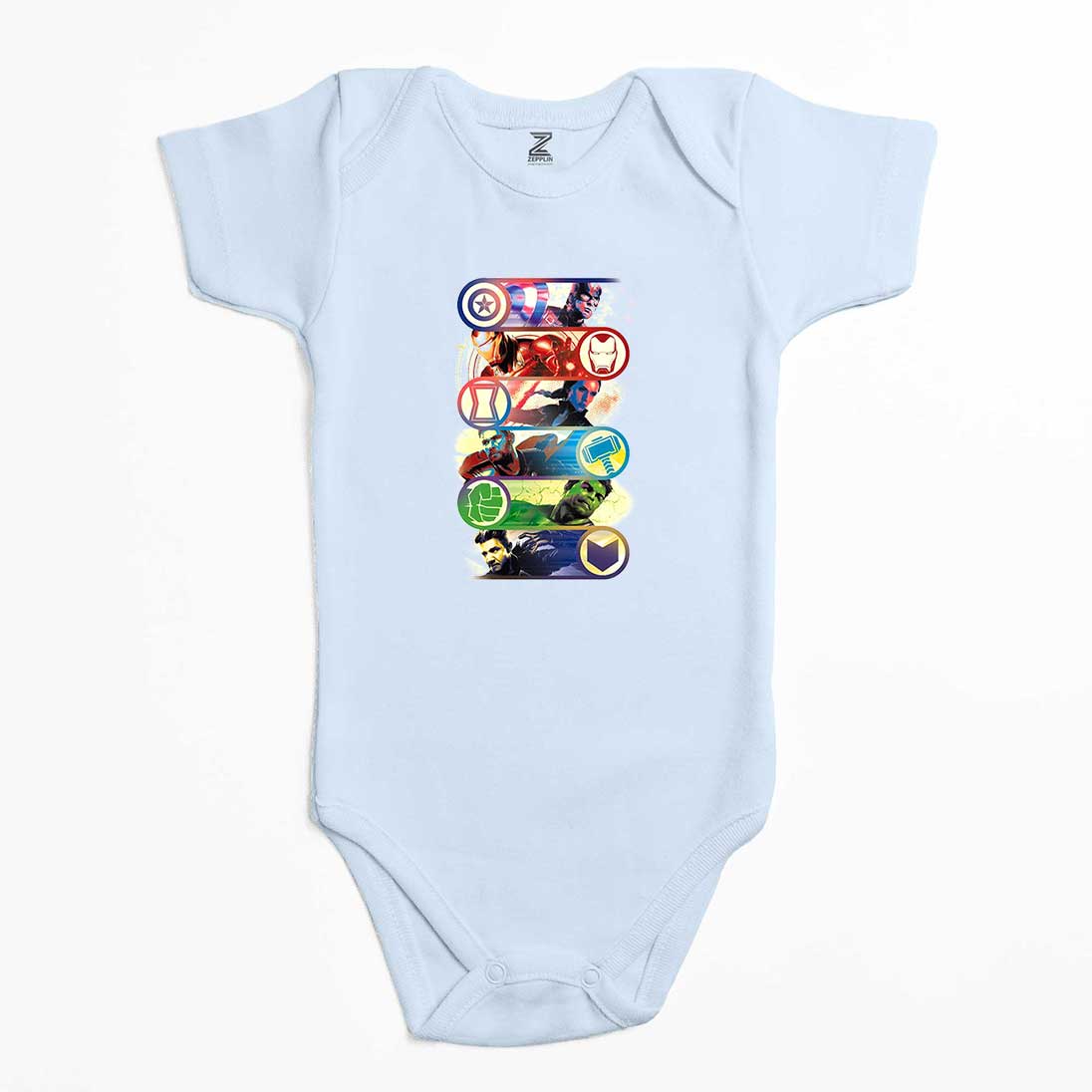 Marvel Heroes Renkli Bebek Body Zıbın