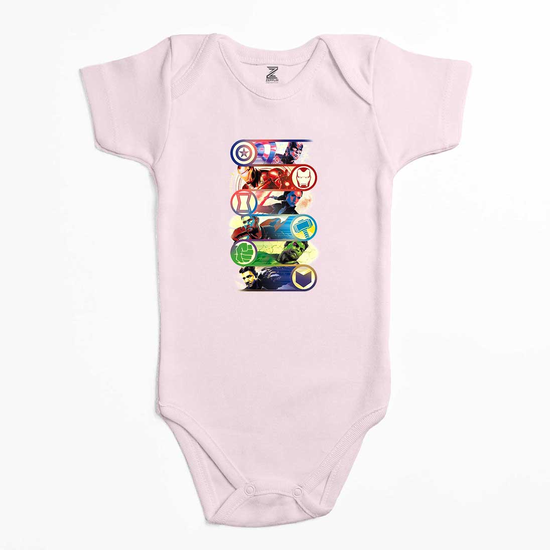 Marvel Heroes Renkli Bebek Body Zıbın