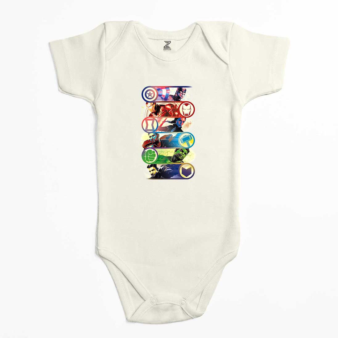 Marvel Heroes Renkli Bebek Body Zıbın