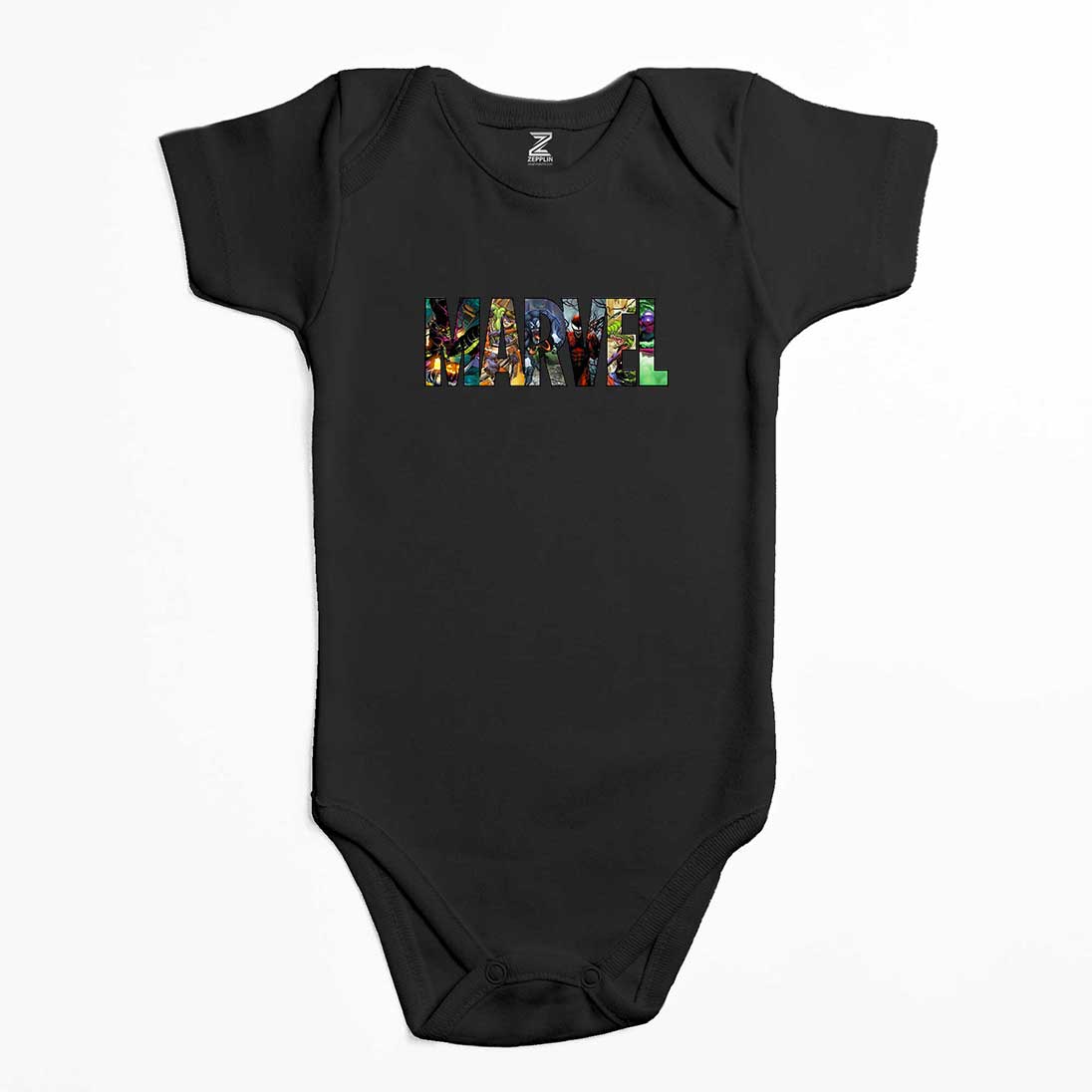 Marvel Heroes in Post Renkli Bebek Body Zıbın