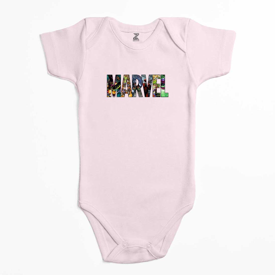 Marvel Heroes in Post Renkli Bebek Body Zıbın
