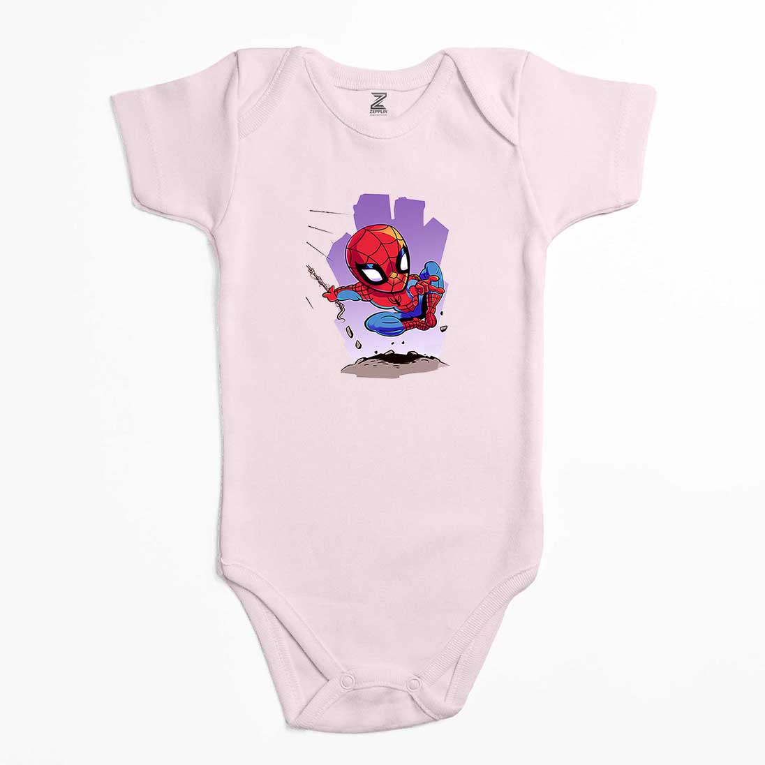 Spiderman Cartoon Renkli Bebek Body Zıbın