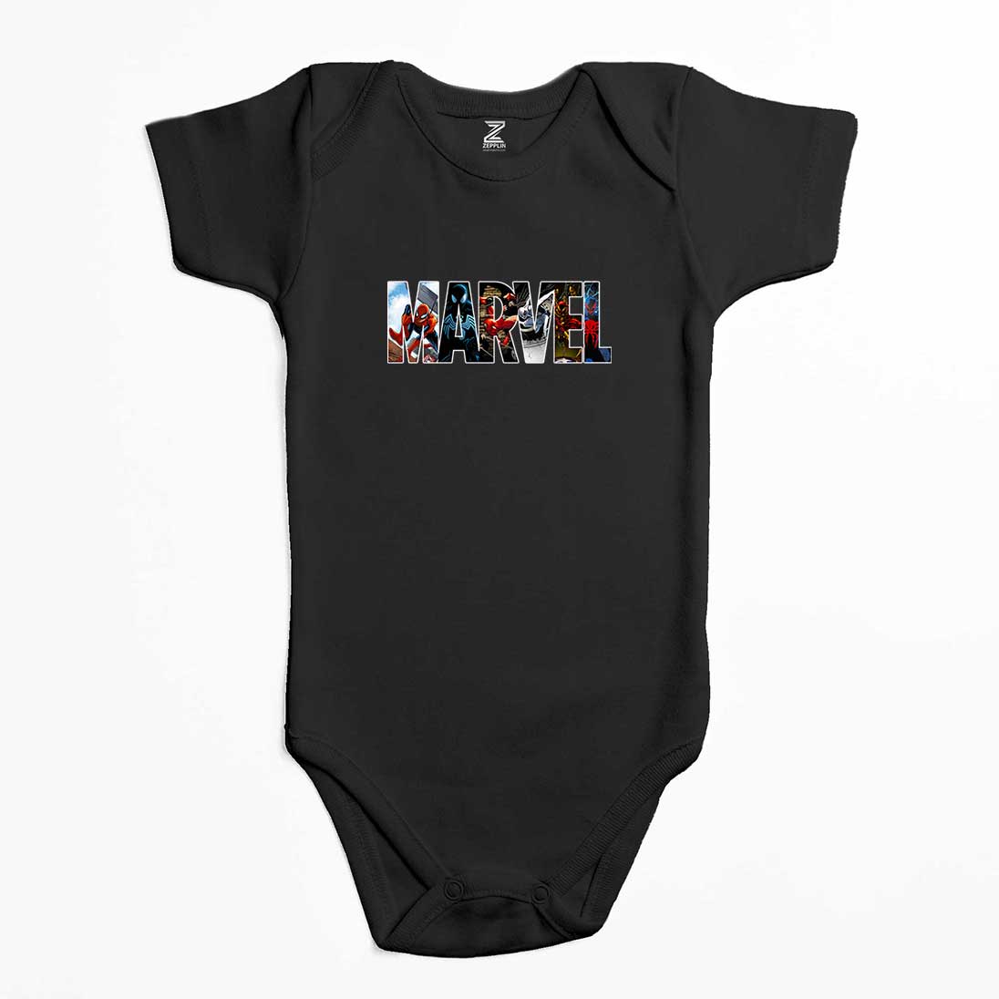 Marvel Spiderman in Post Renkli Bebek Body Zıbın