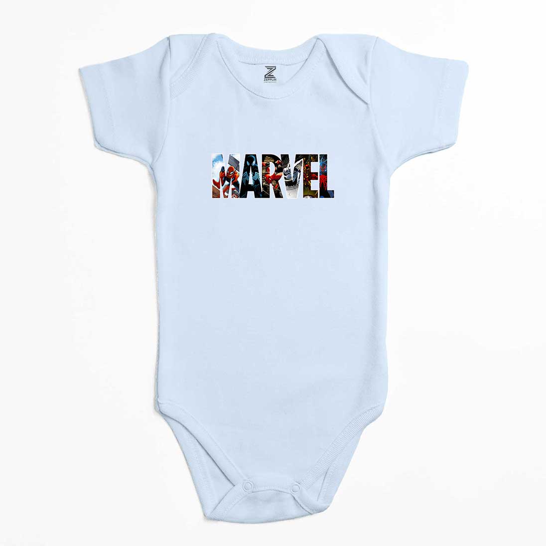 Marvel Spiderman in Post Renkli Bebek Body Zıbın