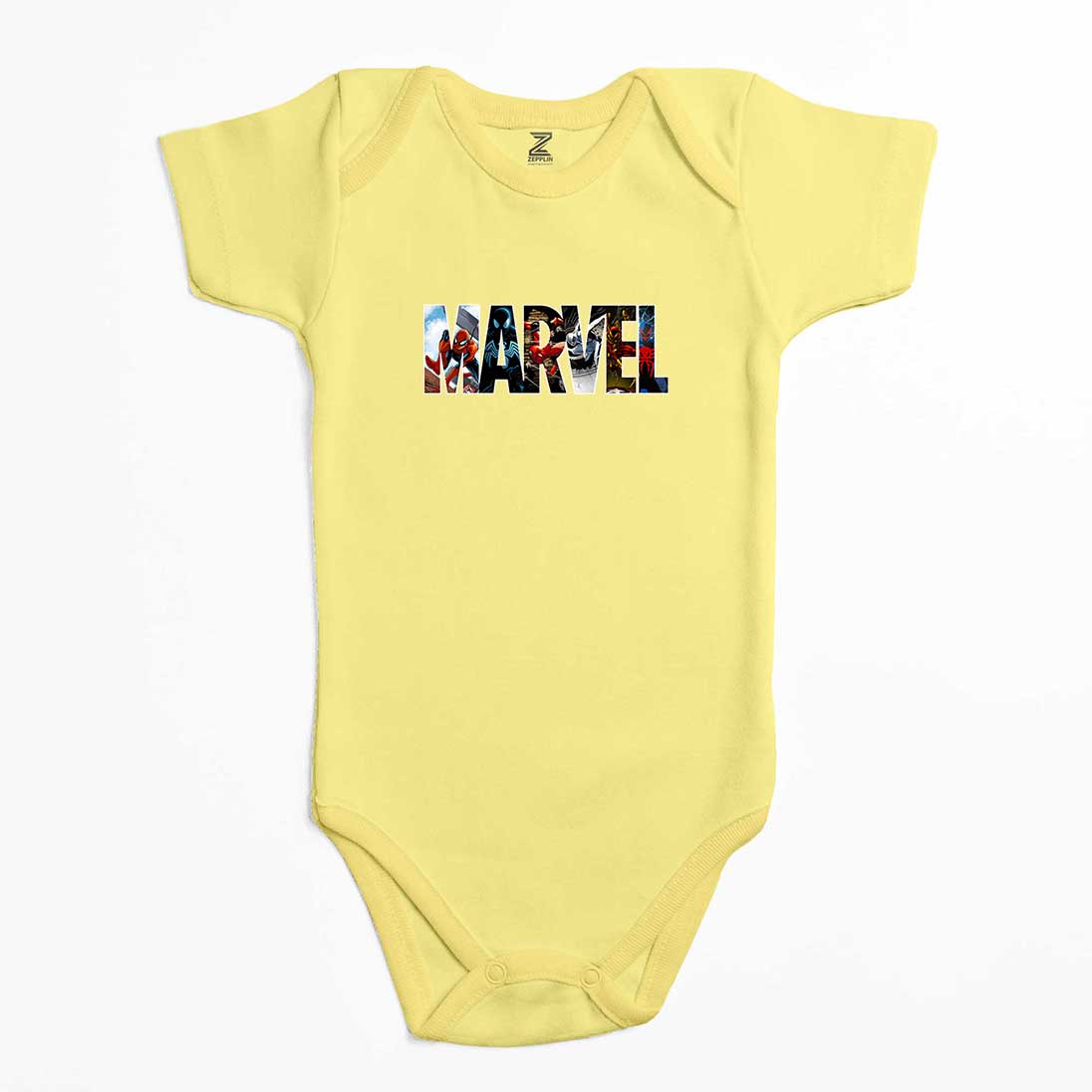 Marvel Spiderman in Post Renkli Bebek Body Zıbın