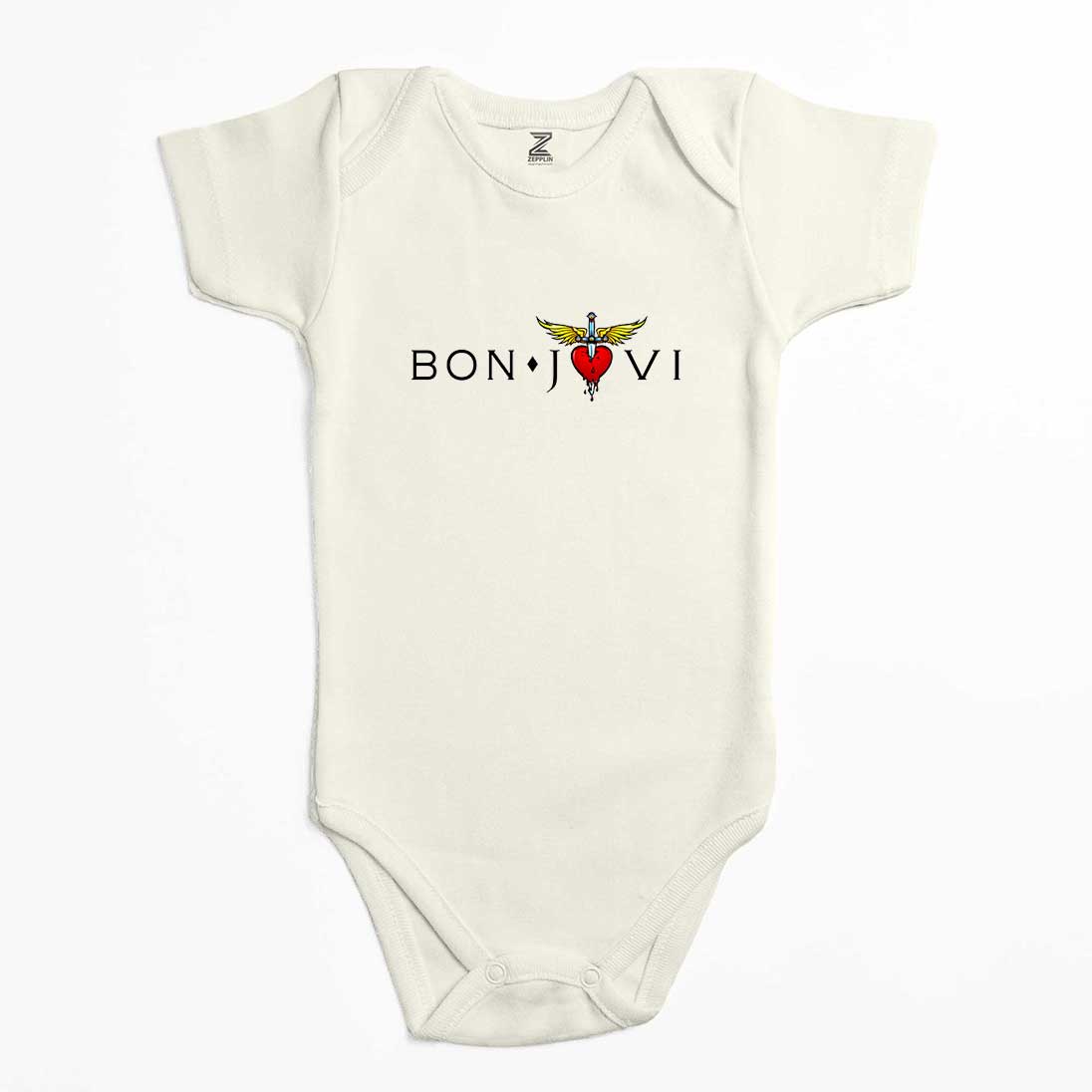 Bon Jovi in Heart Renkli Bebek Body Zıbın